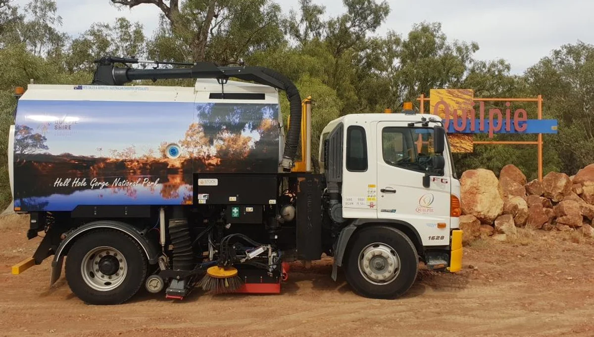 Stock S6400 Suction Sweeper on Hino FG1628